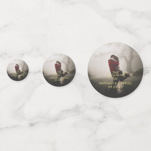 Confettis Mariage Engagement Party Ajouter une photo (Devant)