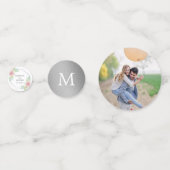 Confettis Mariage floral à huile géométrique chic (Derrière)