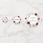 Confettis Mariage Floral Automnal Rustique (Devant)