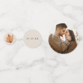 Confettis Mariage Floral Automnal Rustique (Derrière)