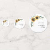 Confettis Mariage floral de tournesol Eucalyptus (Derrière)