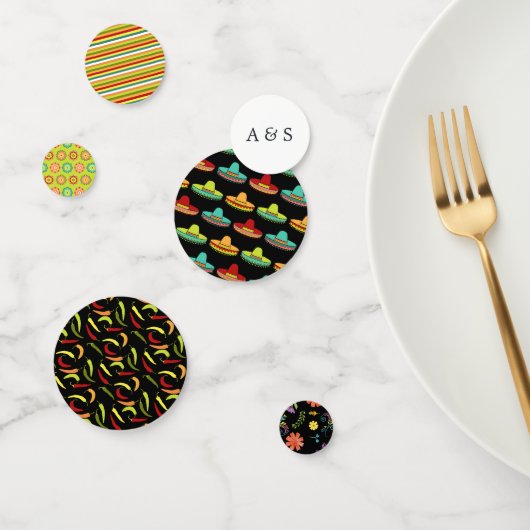 Confettis Mariage floral mexicain Fiesta Con (Groupe)