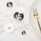 Confettis Mariage Monogramme Couple Chevaux Brown (Groupe)