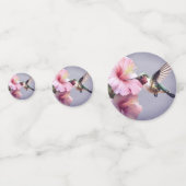 Confettis Mariage Monogramme de colibri et d'hibiscus | Pour (Devant)