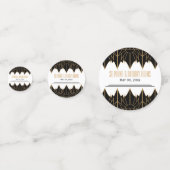 Confettis Mariage Motif Gold et Black Art Déco (Devant)