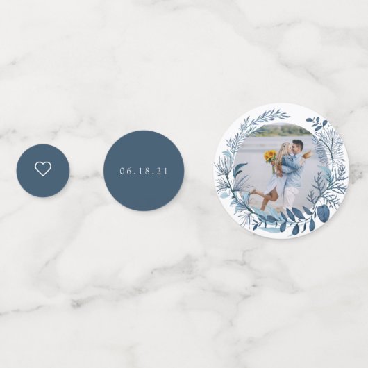 Confettis Mariage personnalisé Wild Azure (Derrière)