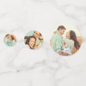 Confettis Mariage photo personnalisé Rustic Scrapbook (Derrière)