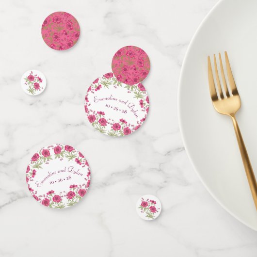 Confettis Mariage Rose Rose Clair (Groupe)