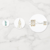 Confettis Mariage Skyline de New York (Derrière)