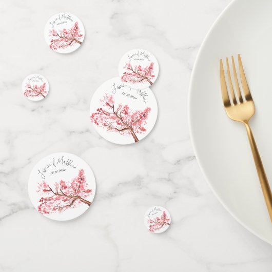 Confettis Mariages Fleur d'aquarelle de fleurs de cerisier r (Groupe)