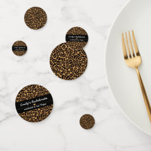 Confettis Mariée Bachelorette Boujee Tendance Imprimé Léopar