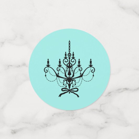 Confettis Mariée & Co. Fête des mariées Turquoise (Petit recto)