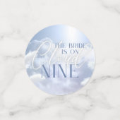 Confettis Mariée sur Cloud Nine 9 | Pampas, Nuages, Ciel Ble (Petit recto)