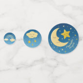 Confettis Marine Blue Gold Twinkle Little Star Table Confett (Devant)