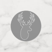 Confettis Marine Rustique moderne et Flèches de cerfs gris (Petit recto)