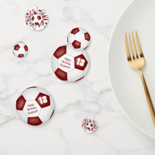 Confettis Maroon blanc ballon de football souffle fête d'ann