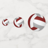 Confettis maroon grey team couleurs enfants volley-ball part (Derrière)