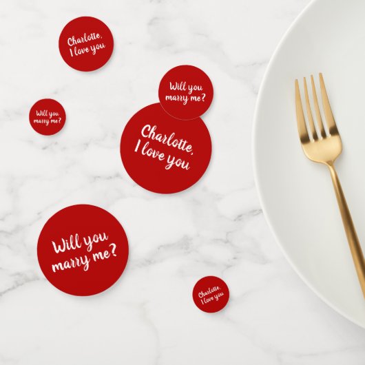 Confettis Me marierez-vous rouge proposition de script perso (Groupe)