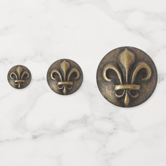 Confettis Médaillon Fleur De Lis (Derrière)