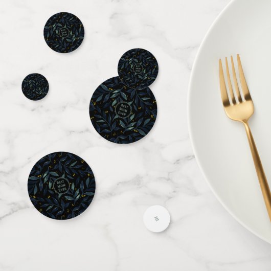 Confettis Meilleure maman jamais élégantes branches florales (Groupe)