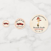 Confettis Merci pour le Baby shower de pompier bébé à venir (Derrière)