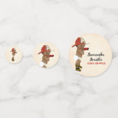 Confettis Merci pour le Baby shower d'un pompier (Devant)