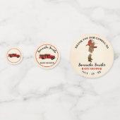 Confettis Merci pour le Baby shower d'un pompier (Derrière)