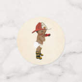 Confettis Merci pour le Baby shower d'un pompier (Petit recto)