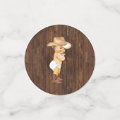 Confettis Merci pour le prochain Baby shower occidental Cowb (Petit recto)