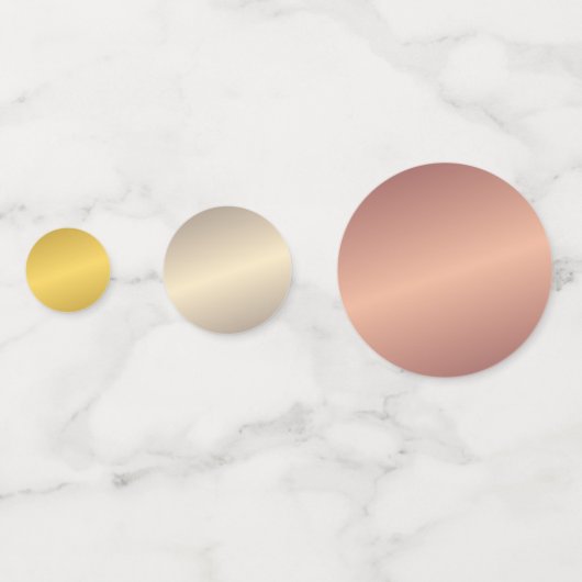 Confettis Métallic Gold Ajouter votre propre Modèle de texte (Derrière)