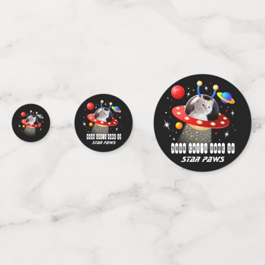 Confettis Mettez votre chat dans un vaisseau spatial Alien U (Devant)