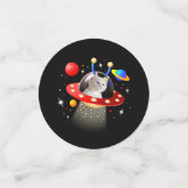 Confettis Mettez votre chat dans un vaisseau spatial Alien U (Petit recto)