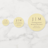 Confettis Midnight Fig & Champagne Monogram Classic Wedding (Derrière)