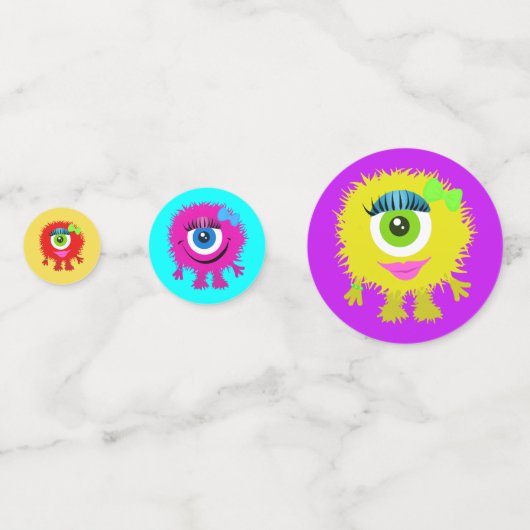 Confettis Mignonne Monstres Un Oeil (Devant)