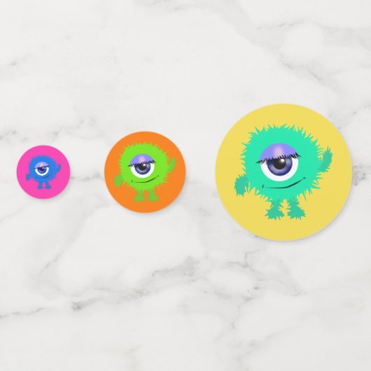 Confettis Mignonne Monstres Un Oeil (Derrière)
