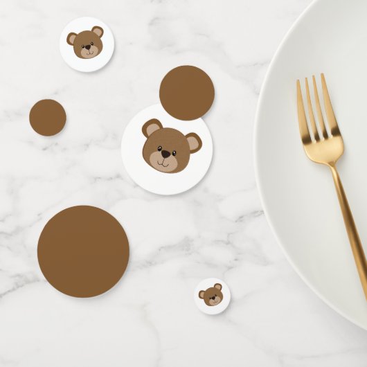 Confettis Mignonne Petite Ours Brown face (Groupe)
