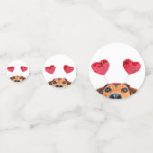 Confettis Mignonne Saint Valentin Funny Chien Coeur Headband (Devant)