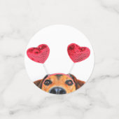 Confettis Mignonne Saint Valentin Funny Chien Coeur Headband (Petit recto)
