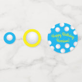 Confettis Mini Golf Balls Anniversaire Fête Enfants Bleu (Derrière)