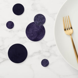 Confettis Minuit Indigo Romance   Satiny Grunge Damask