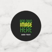 CONFETTIS MODÈLE DE TEXTE D'IMAGE NOIRE SIMPLE ET MODERNE (Petit recto)