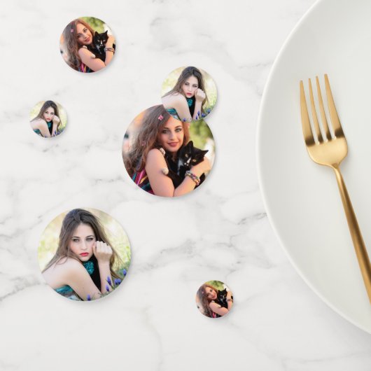 Confettis Moderne Ajoutez Votre Propre Image 2 Photo Personn (Groupe)