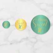 Confettis Moderne Chic Boho Floral Sweet 16 Anniversaire (Devant)