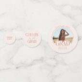 Confettis Moderne Elégant Blush Terracotta Custom Graduation (Devant)