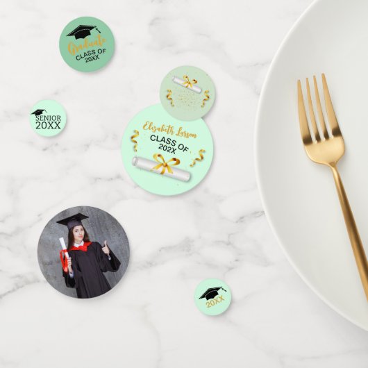 Confettis Moderne Elegant Senior Golden Black (Groupe)