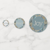 Confettis Moderne Tropical Blue Foliage Joy Peace Love (Devant)