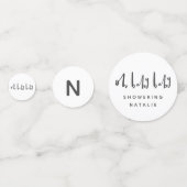 Confettis Mon bébé baby shower jumeau (Devant)