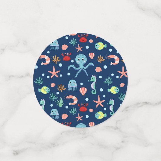 Confettis Monde marin (Petit recto)