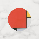 Confettis Mondrial Composition Rouge Jaune Bleu Noir (Petit recto)