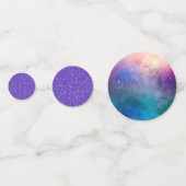 Confettis Monogramme de nébuleuse et de Parties scintillant (Derrière)